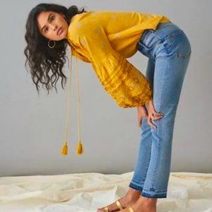 Pilcro x Anthroplogie High Rise Cigarette Slim Straight Jeans Size 29